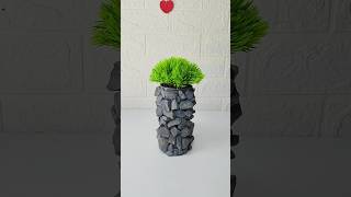 DIY stone flower vase 🪴youtubeshorts viralshorts [upl. by Lynnette]