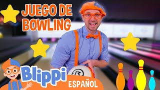 Vamos al boliche con Blippi y Meekah 🎳  Blippi Español  Videos educativos para niños [upl. by Nynnahs]