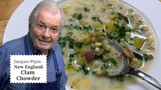 Jacques Pépins Famous Clam Chowder Recipe 🥣  Cooking at Home  KQED [upl. by Nylecsoj]