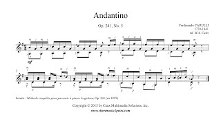 Carulli  Andantino Op 241 No 5 [upl. by Ahseyi]