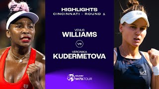 Venus Williams vs Veronika Kudermetova  2023 Cincinnati Round 1  WTA Match Highlights [upl. by Nref656]