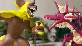 Godzilla world war of Kaijus part 13 Titanosaurus vs King Ceaser claymation video [upl. by Nadual173]