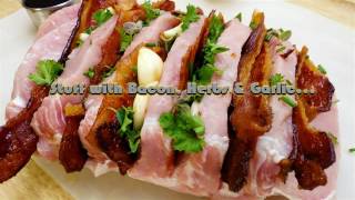 Bacon Maple Garlic Crock Pot Pork Loin [upl. by Aeresed]