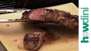 Gas grilling  How to grill a porterhouse steak [upl. by East]