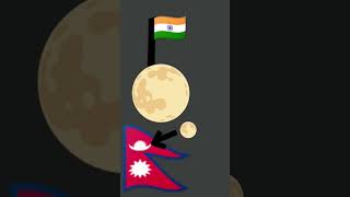 Nepal has moon in flag but lndia dont [upl. by Catton]