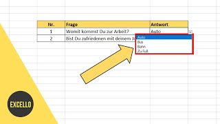 DropDown  Auswahlmenü in Excel erstellen [upl. by Yrffej]