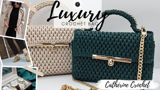 Luxury crochet bag tutorial [upl. by Huda]