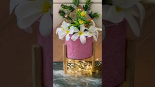 Artificial flower pot DIY  planter DIY  planter by tape roll  planter diy craft [upl. by Alemak]