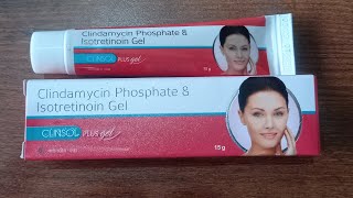 CLINSOL PLUS GelClindamycin Phosphate amp Isotretinoin GelकीलमुहासेPimplesAcneकी best दवा [upl. by Lledyl]