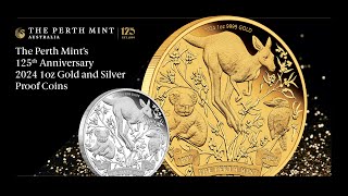 The Perth Mints 125th Anniversary 2024 1oz Gold and Silver Proof Coins [upl. by Debee]