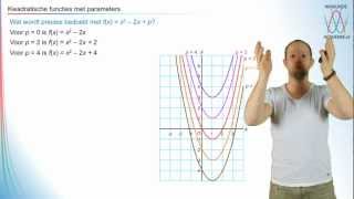 ytop uitdrukken in pfuncties met een parameter  deel 1 vwo 3  WiskundeAcademie [upl. by Anwahsal]