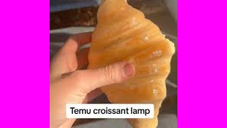 TikToker Shocked After Temu Croissant Lamp Turns Out to Be Real Pastry [upl. by Nolyag]