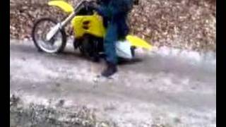 suzuki rm 250 2t flip NO cr 500 kx motor atk maico cro kx yz board flip [upl. by Klayman]