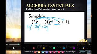 GED® Math Binomial Times Trinomial 19 Exp  11 [upl. by Janenna]