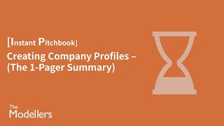 Pitchbook 101 Creating Company Profiles  The 1Pager Summary x2 [upl. by Dowski354]