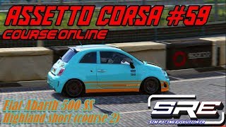 Assetto Corsa 59 Course online  Abarth 500 SS  Highland short course 2 [upl. by Eseuqcaj]