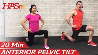 How to Fix Anterior Pelvic Tilt 20 Min Hyperlordosis Correction Exercises [upl. by Eiramana803]