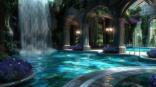 Tranquil Castle Haven  Enchanting Waterfall ASMR amp Natures Serenade for Relaxation ampRestful Bliss [upl. by Hanoy]