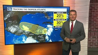 Hurricane Tracker 2024 2 waves move west across tropical Atlantic [upl. by Oicirtap402]