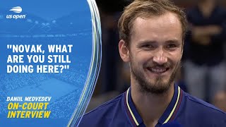 Daniil Medvedev OnCourt Interview  2023 US Open Final [upl. by Assilrac]