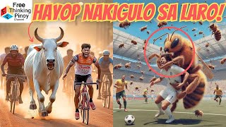 hayop NAKIEPAL sa SPORTING EVENTS Funny Animals interrupting Games [upl. by Karim]