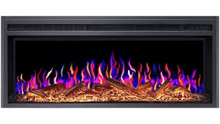 Builtin electric fireplace insert ArtiFlame AF38 Multicolor [upl. by Halette]