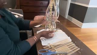 Dollar Tree Beautiful Glass amp Gold Vase Under 500 [upl. by Catie]