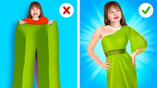 BEST CLOTHES HACKS FOR GIRLS  Fashion Hacks and Amazing DIY Ideas by 123GO Series [upl. by Xylon588]