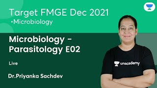 Microbiology  Parasitology E02  FMGE Dec21  Lets crack NEET PG  DrPriyanka Sachdev [upl. by Ecadnak]