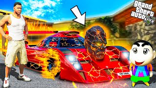 Franklin Stealing GHOST LAVA CAR in Darkest Night In GTA 5 [upl. by Ayerf]