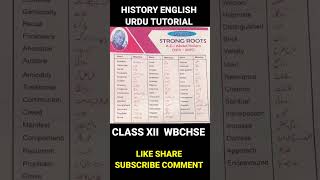 Class xii prose STRONG ROOTS SOME IMPORTANT WORDS MEANINGS [upl. by Tse]