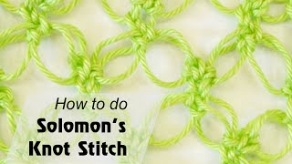 How to crochet a solomon’s knot stitch  Crochet for beginner [upl. by Queen]