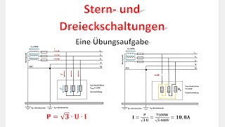 Stern und Dreieckschaltung  L1 unterbrochen  Übungsaufgabe zur Drehstromtechnik  Elektrotechnik [upl. by Nnayllek]