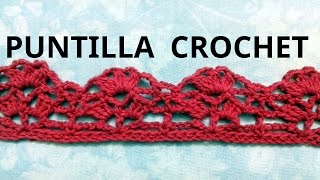 PUNTILLA en tejido crochet o ganchillo N°19 tutorial paso a paso Moda a Crochet [upl. by Harehs401]