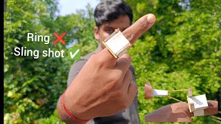 power full ring 💍 sling shot making in Malayalam by kk 4 tech [upl. by Okorih]