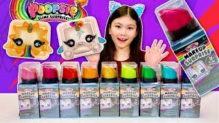 Unboxing POOPSIE RAINBOW SURPRISE MAKEUP SURPRISE  Create DIY Slime with Makeup Poopsie Lipstick [upl. by Nysilla]