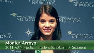 Monica Arroyo Medical Student on AM Scholarship Opportunities  American Academy of Neurology [upl. by Aiek]