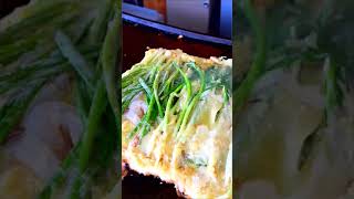 A Pancake with Half a Pound of Scallions Foodie DeliciousBites shorts [upl. by Arta]