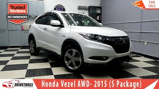 Honda Vezel  2015 S Package AWD  Complete Review  Hybrid  S sensing  Specs  Features  Price [upl. by Allit]