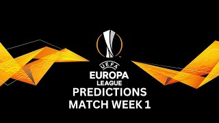 Europa League Predictions Match Week 1 [upl. by Walczak554]