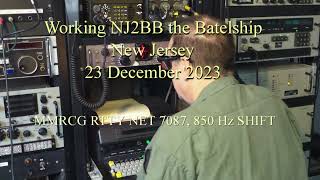 Radio Teletype with NJ2BB the Battleship New Jersey [upl. by Bora82]