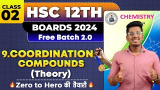 9 Coordination Compounds Class 02 amp PYQs HSC Board Exam By Abhishek Sir Chemistry asc [upl. by Fawcette]