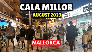 Mallorca in PEAK SEASON Cala Millor at Night August 2023 [upl. by Annahahs]