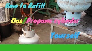 How to refill gas propane cylinder yourself [upl. by Conners]