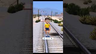 NOBITA HIJACK TRAIN TO SAVE DORAEMON FATHER LIFE IN GTA V  shorts gta5 [upl. by Aspasia707]