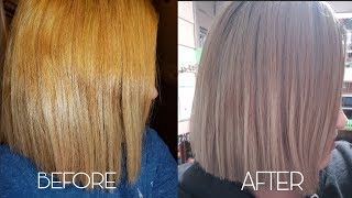 How to tone brassy hair with Wella T14 amp 050 [upl. by Caye]