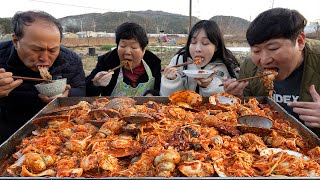 싱싱한 아귀와 문어 백고둥 조개 푸짐하게 넣은 해물찜 먹방 Braised Spicy Seafood 요리amp먹방  Mukbang eating show [upl. by Leake]