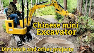 Chinese 1 ton mini Excavator dirt work projects miniexcavator rippa [upl. by Knitter]