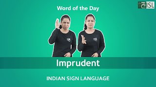 Imprudent Adjective  Word of the Day [upl. by Palm31]