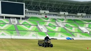 KELAS EROPA RUMPUT DIGANTI KONDISI KESELURUHAN MULAI RAPI UPDATE STADION UTAMA SUMUT [upl. by Buehrer]